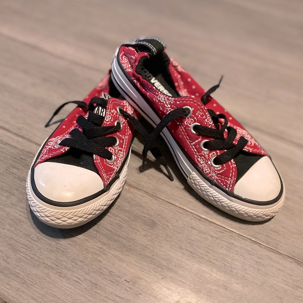 Red Bandana Print Converse